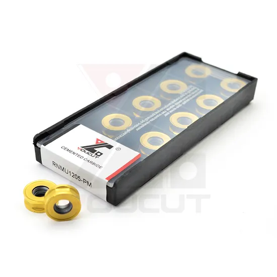 CNC Carbide Insert Round Face Milling Cutting Lathe Insert Rnmu1205-Pm Tungsten Carbide Milling Insert for Metal/Stainless Steel/Alloy Cutting